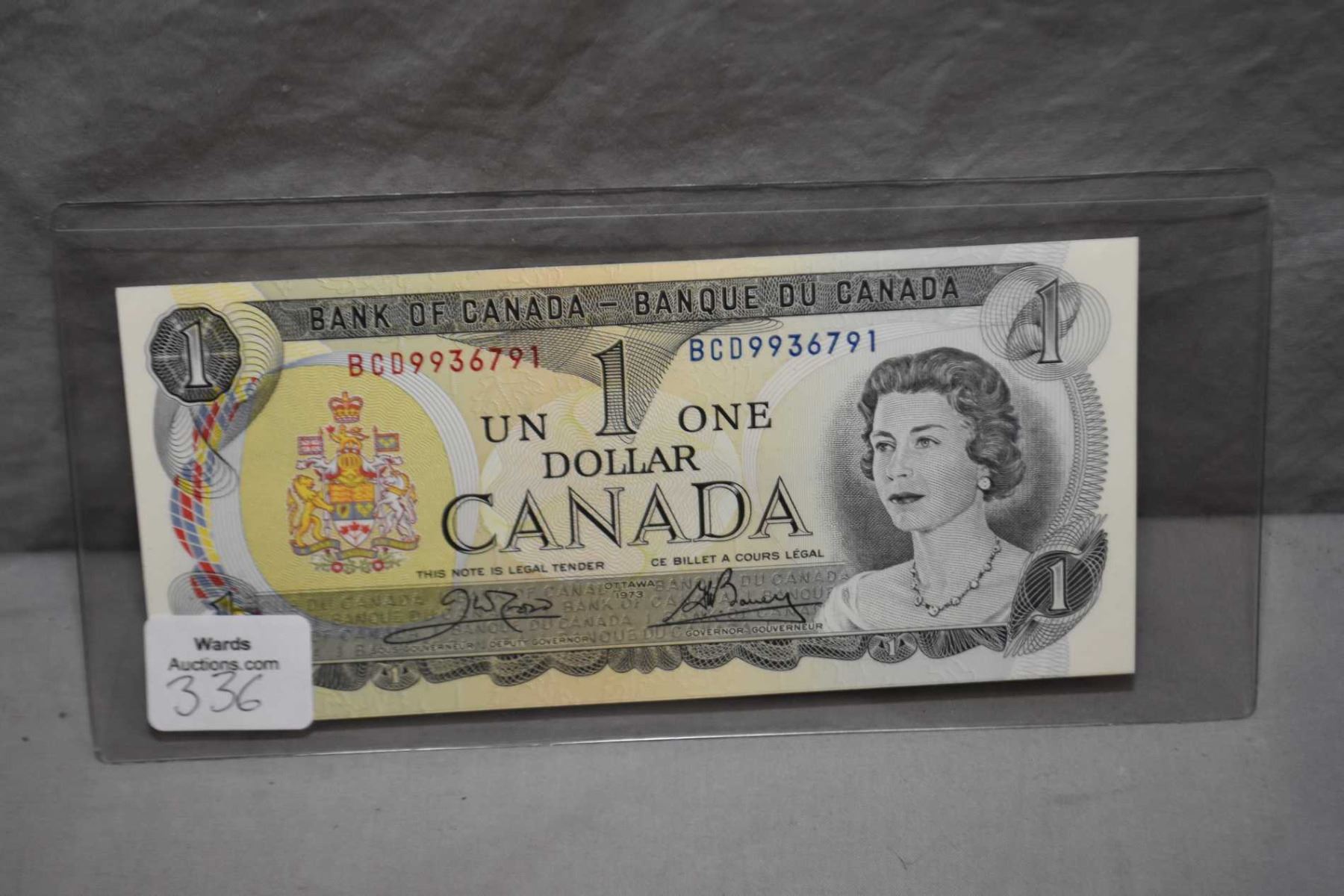 1973 canadian dollar bill serial value